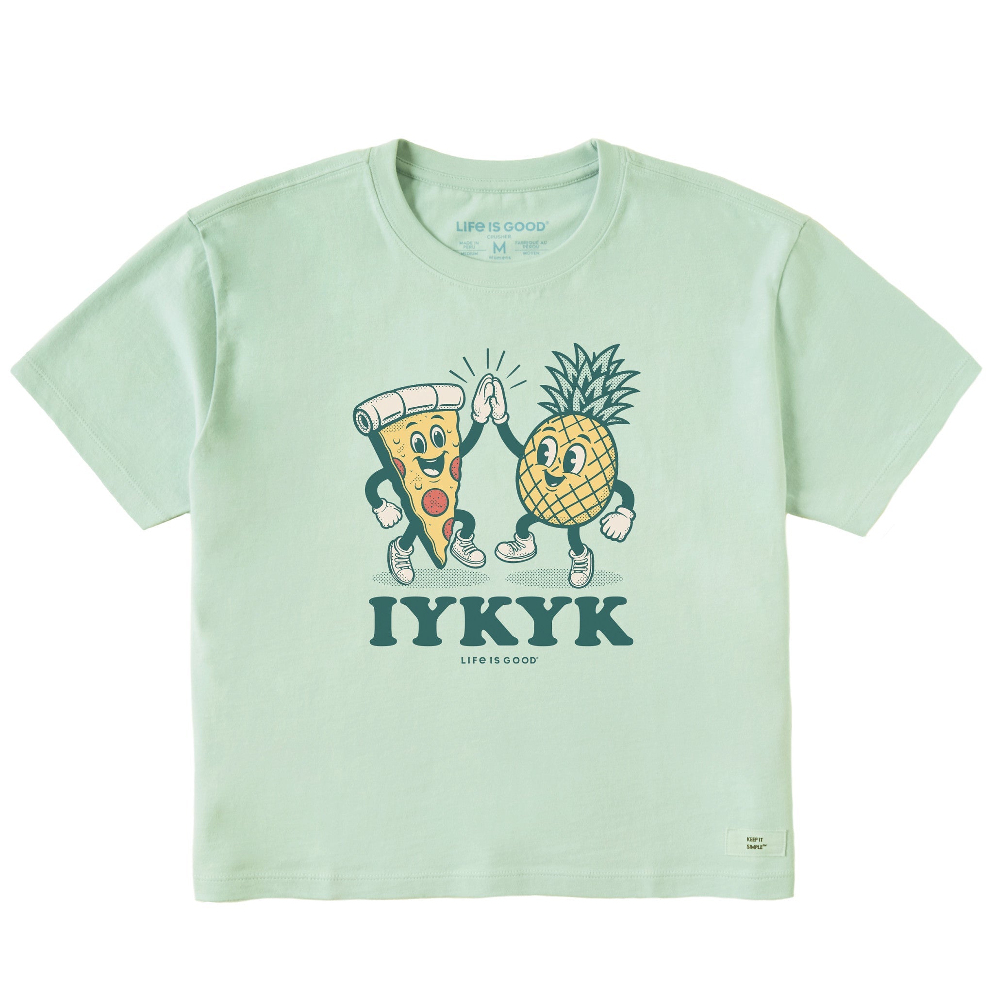 Women's IYKYK Hawaiian Pizza Short Sleeve Crusher Boxy Tee