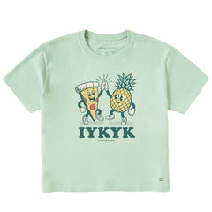 Women's IYKYK Hawaiian Pizza Short Sleeve Crusher Boxy Tee