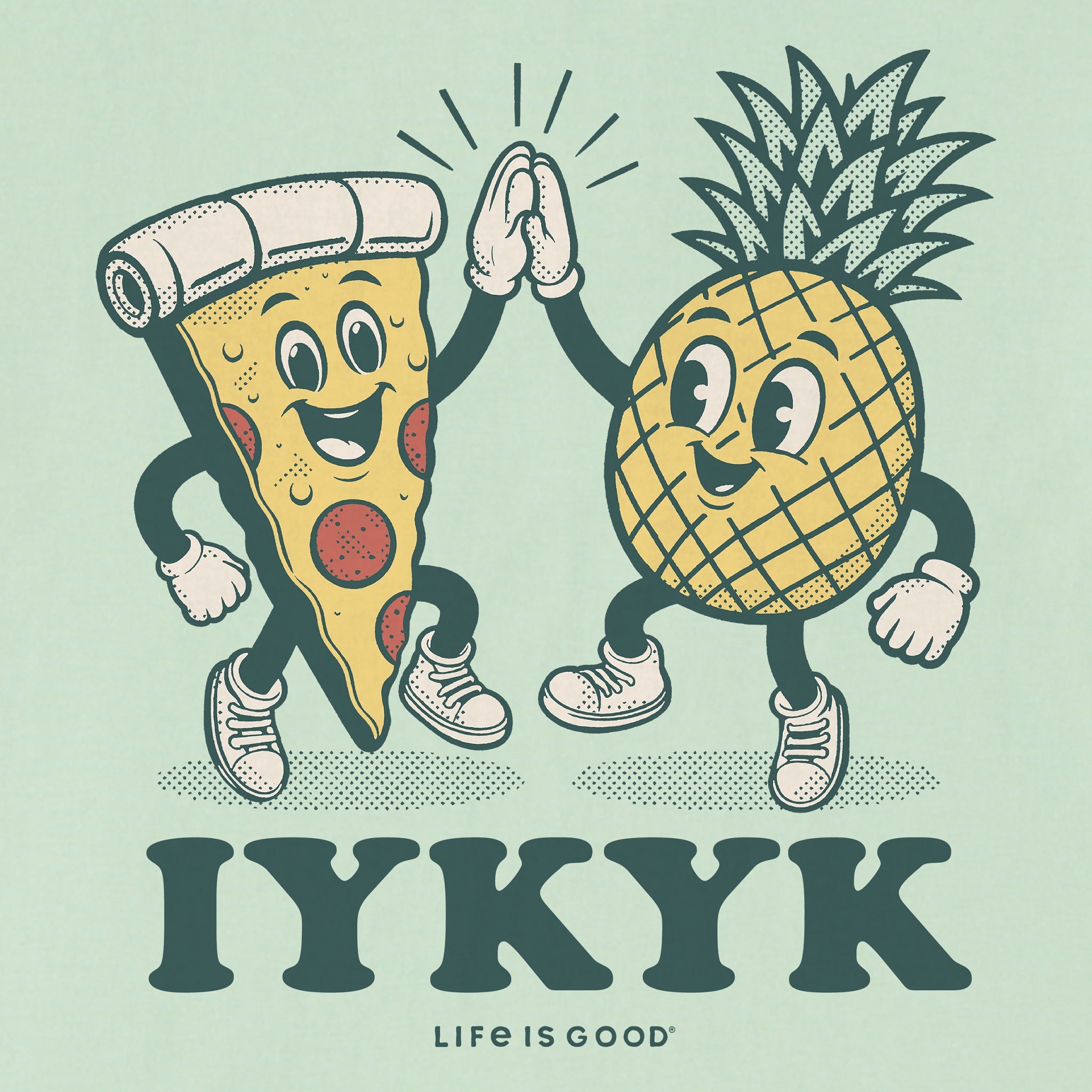 Women's IYKYK Hawaiian Pizza Short Sleeve Crusher Boxy Tee