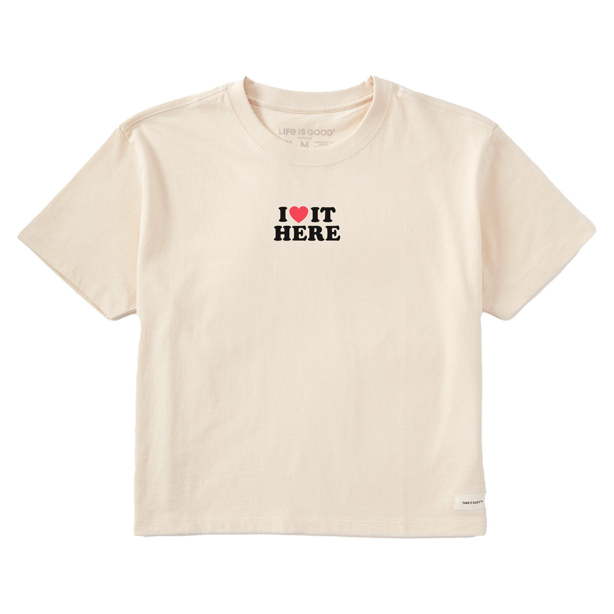 Women's I Love it Here Short Sleeve Crusher Boxy Tee