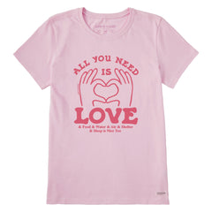 Women's All You Need is Love & Essentials Short Sleeve Tee