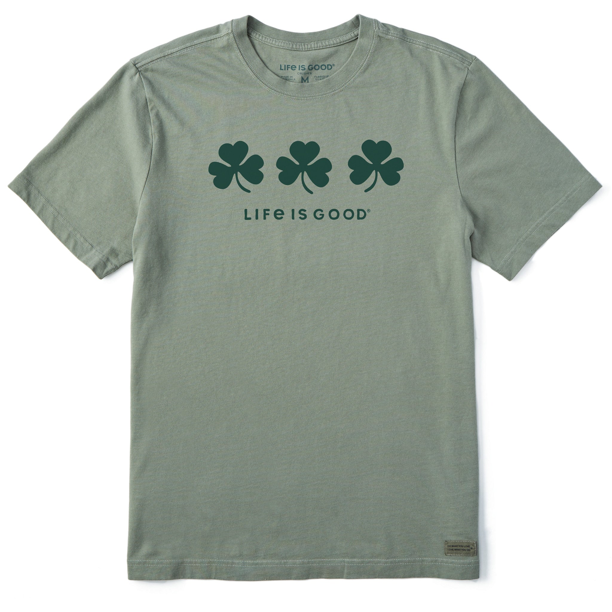 Men's Three Shamrocks Short Sleeve Crusher Tee