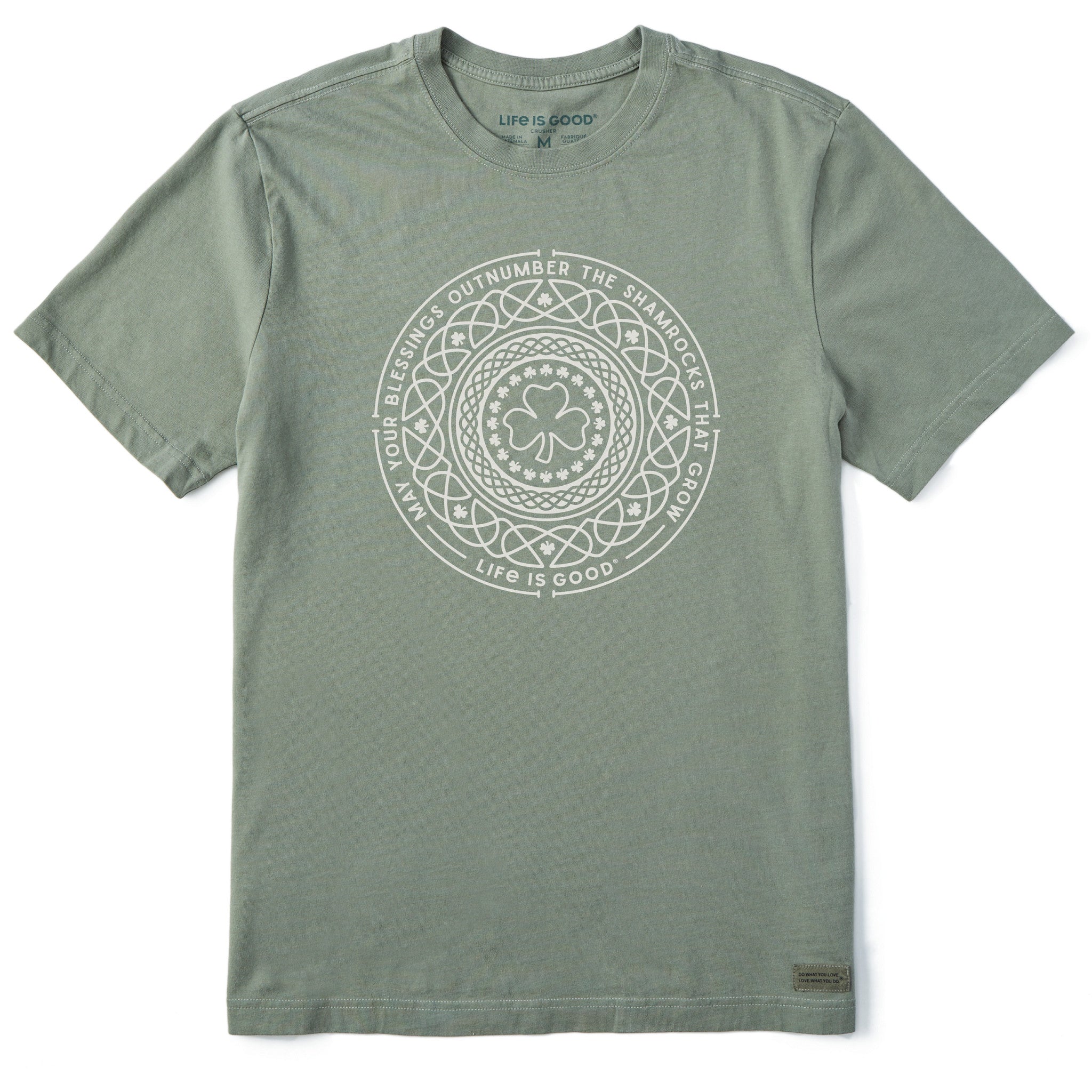 Men's Shamrock Mandala Short Sleeve Crusher Tee