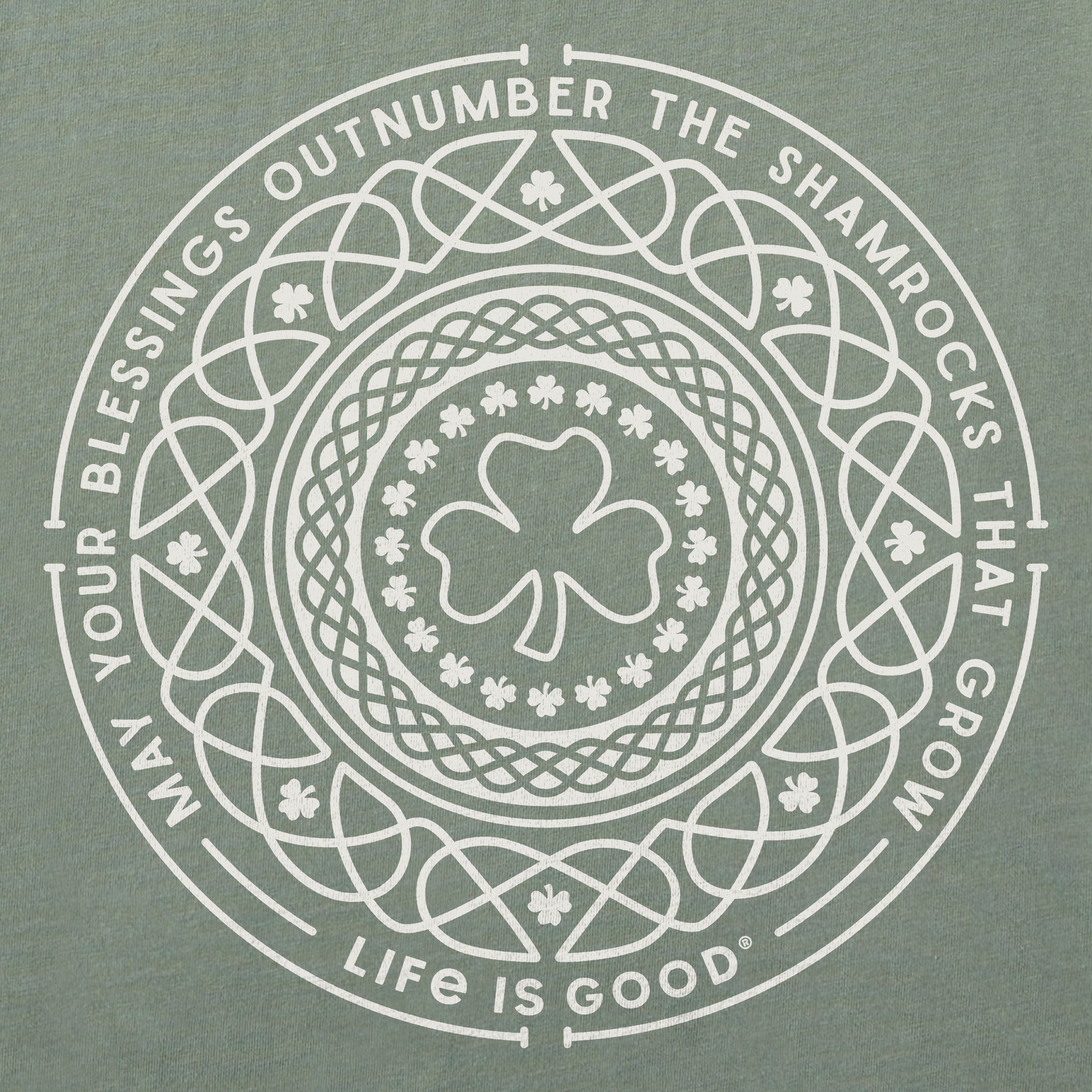 Men's Shamrock Mandala Short Sleeve Crusher Tee