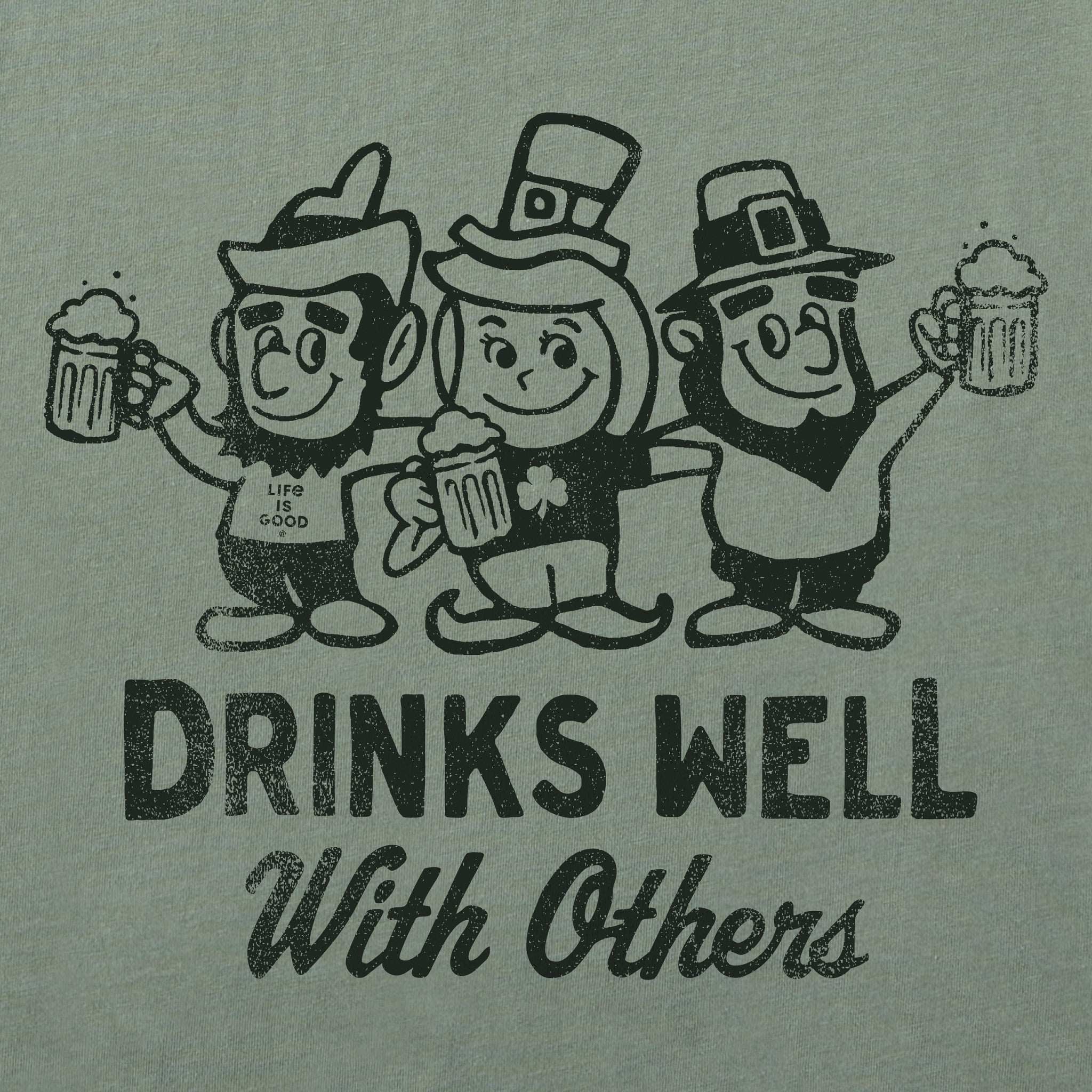 Men's Drinks Well Leprechauns Short Sleeve Crusher Tee