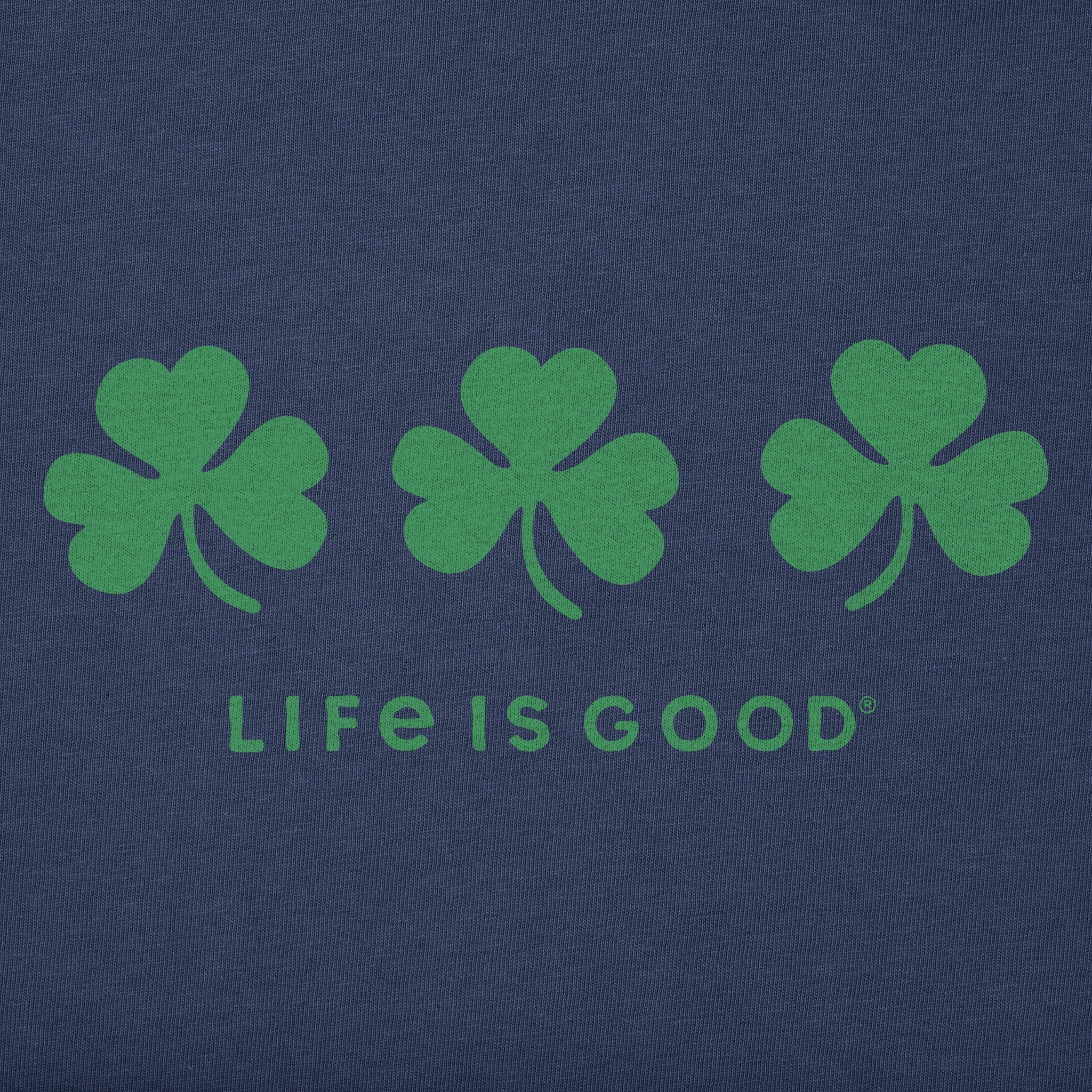 Men's Three Shamrocks Long Sleeve Crusher Tee