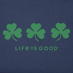 Men's Three Shamrocks Long Sleeve Crusher Tee