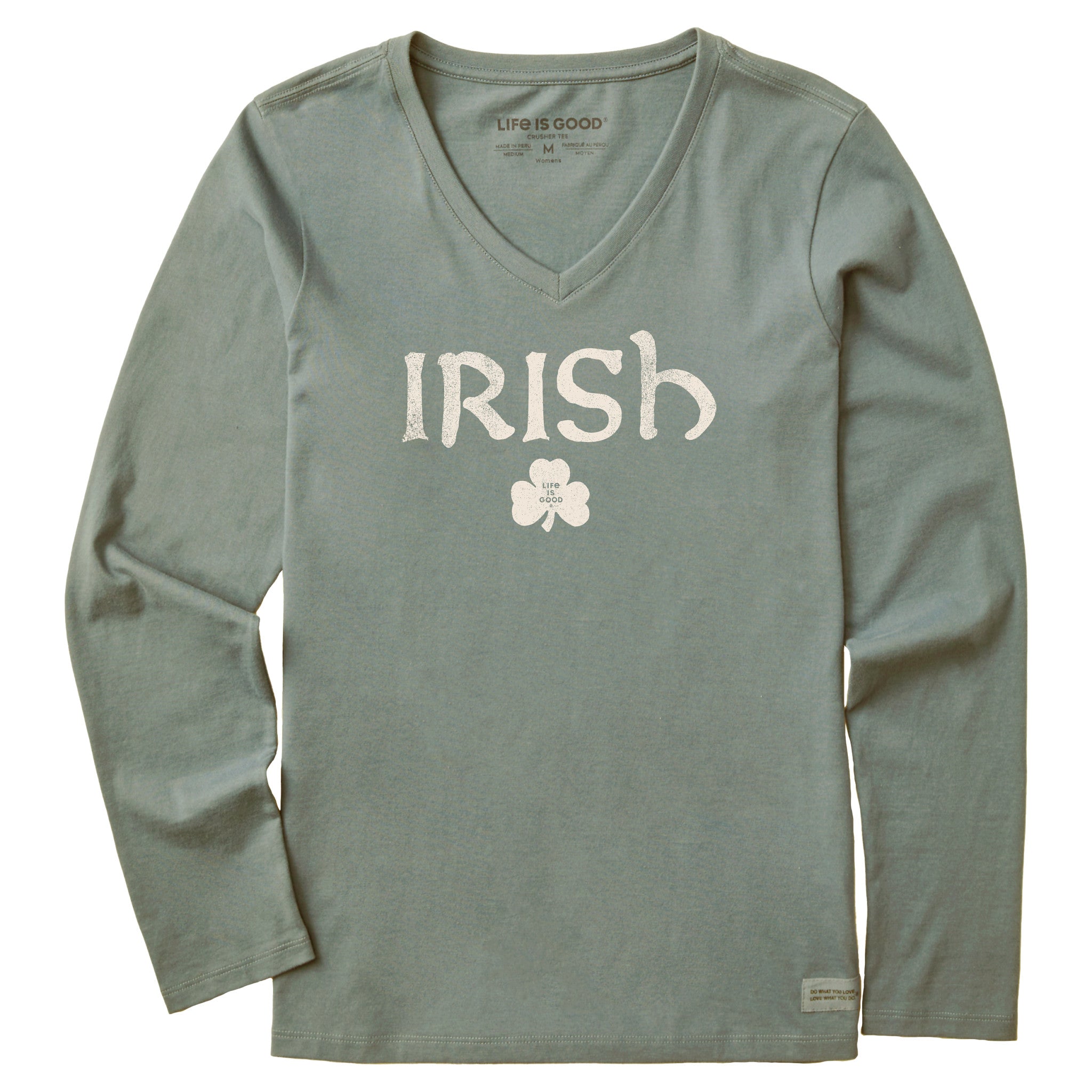 Women's Irish Clover 2 Long Sleeve Crusher Vee