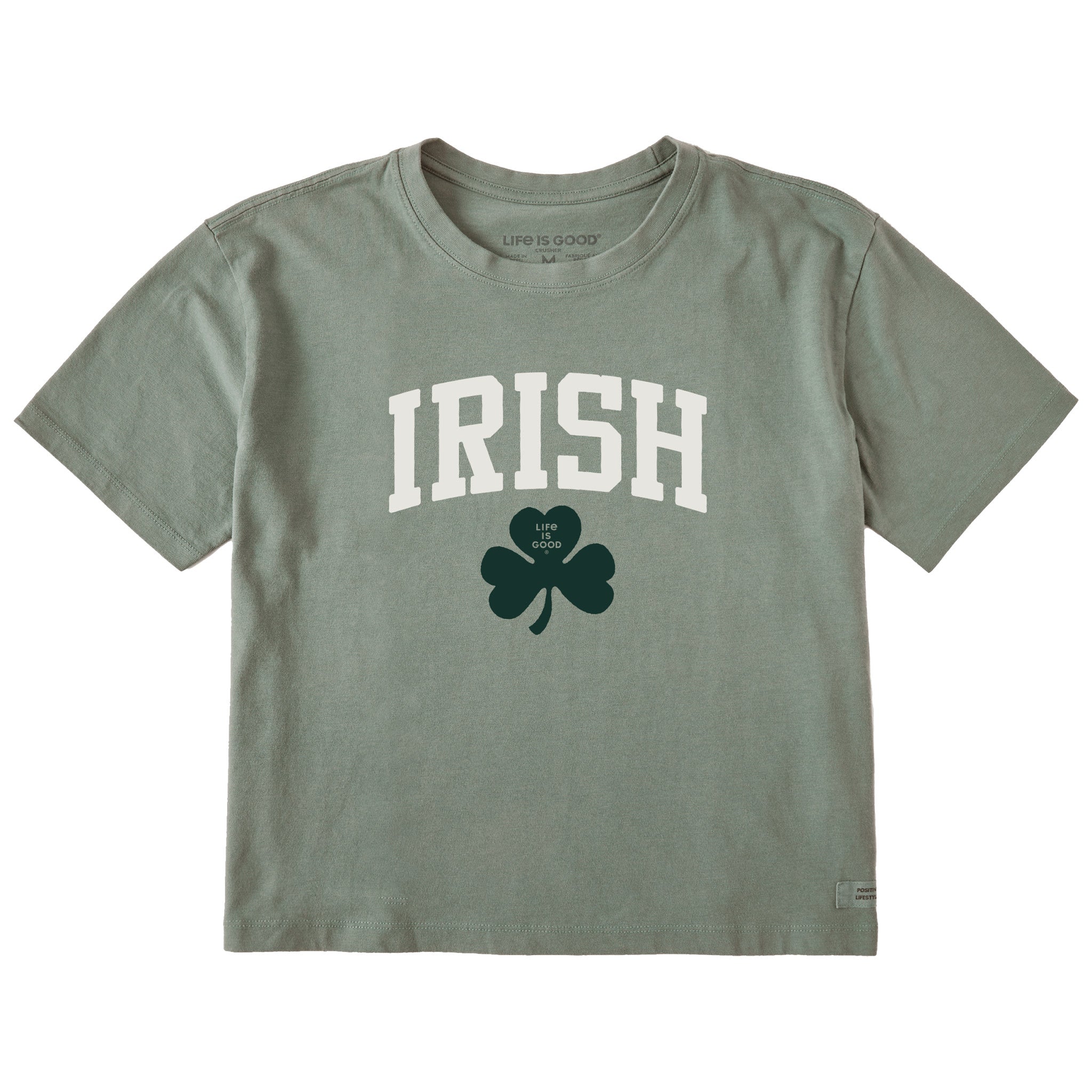 Women's Irish Clover Short Sleeve Crusher Boxy Tee