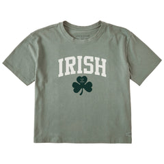 Women's Irish Clover Short Sleeve Crusher Boxy Tee