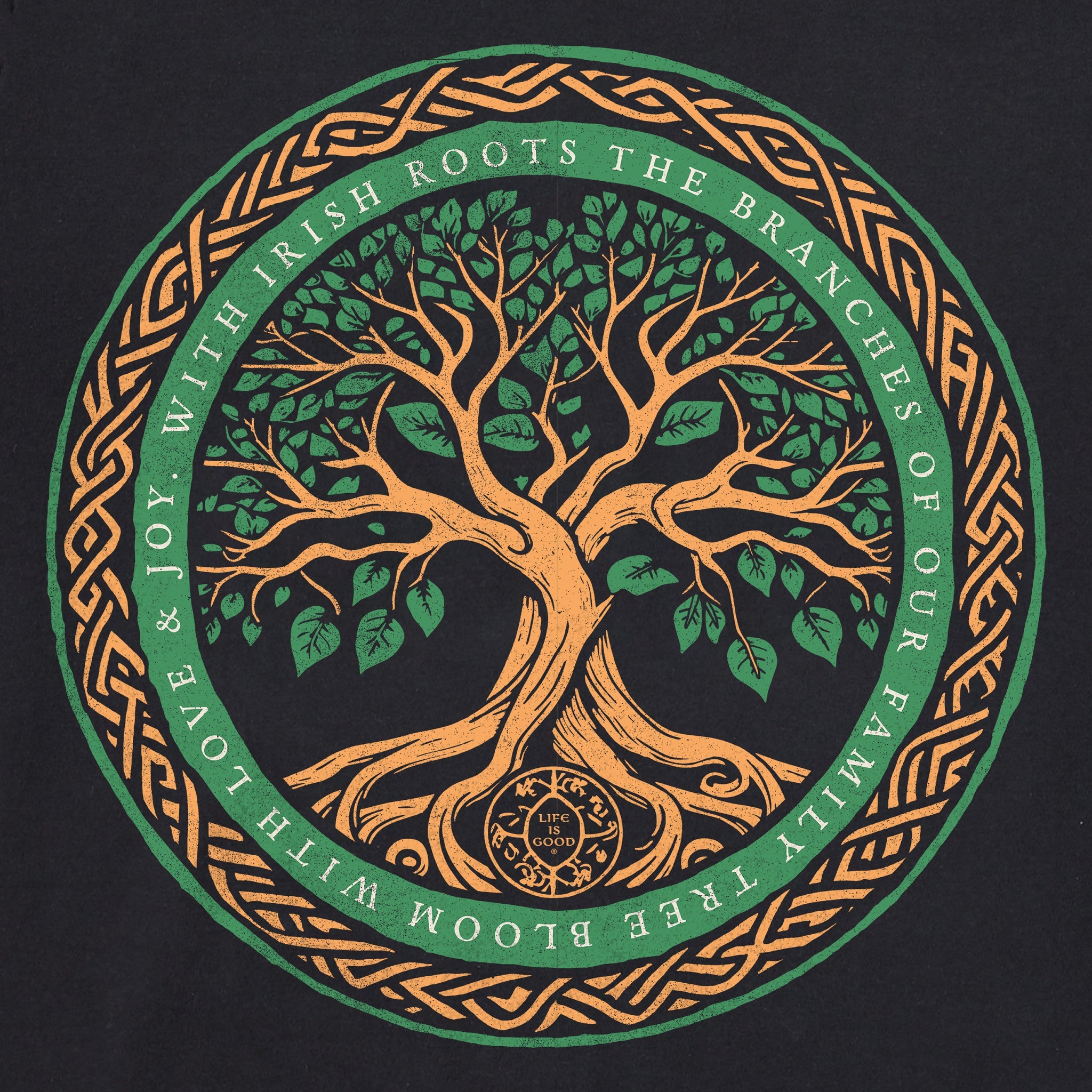 Men's Irish Roots Bloom Tree Long Sleeve Crusher Tee