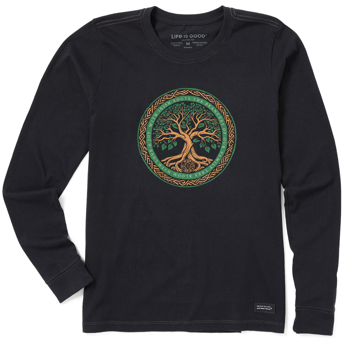 Women's Irish Roots Bloom Tree Long Sleeve Crusher Tee
