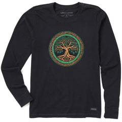 Women's Irish Roots Bloom Tree Long Sleeve Crusher Tee