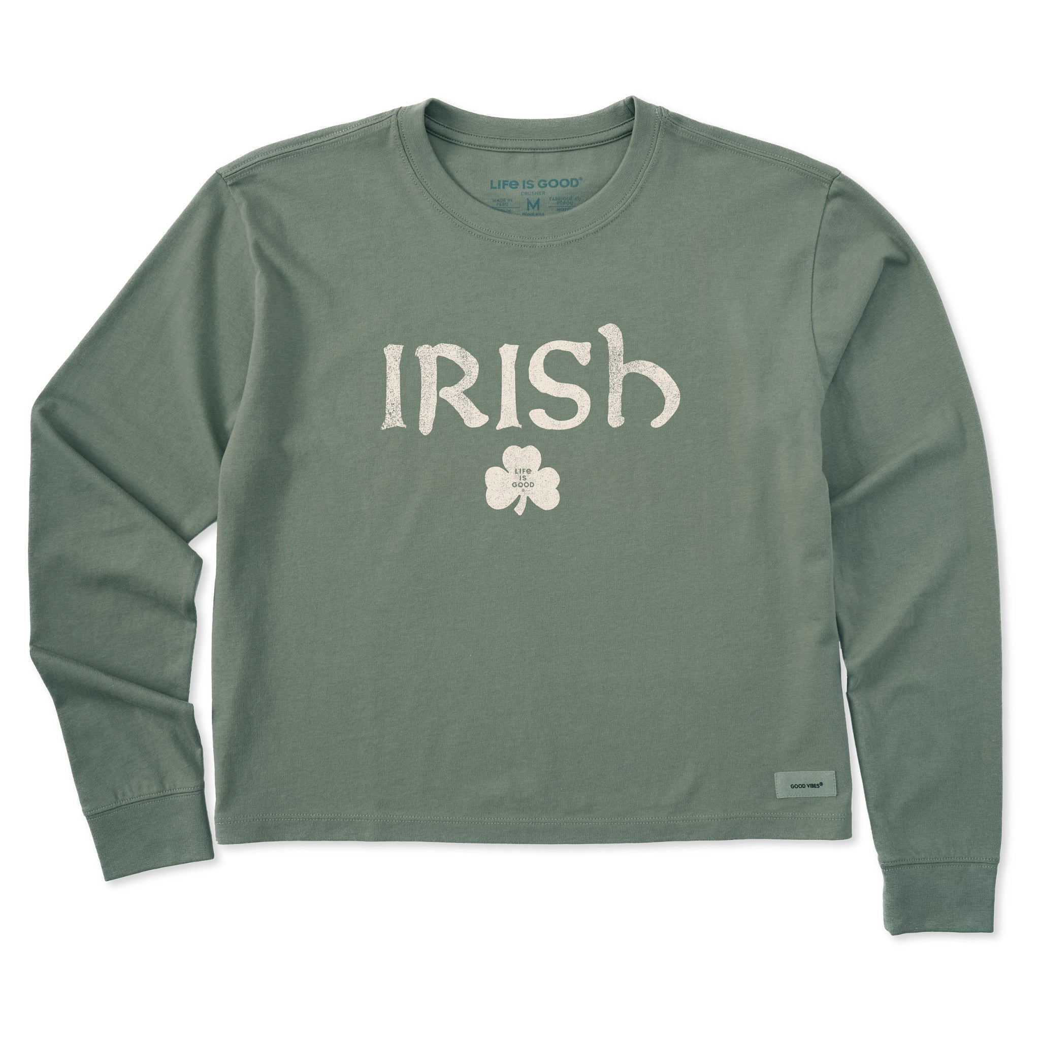 Women's Irish Clover 2 Long Sleeve Crusher Boxy Tee