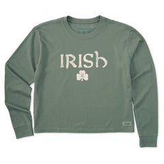 Women's Irish Clover 2 Long Sleeve Crusher Boxy Tee