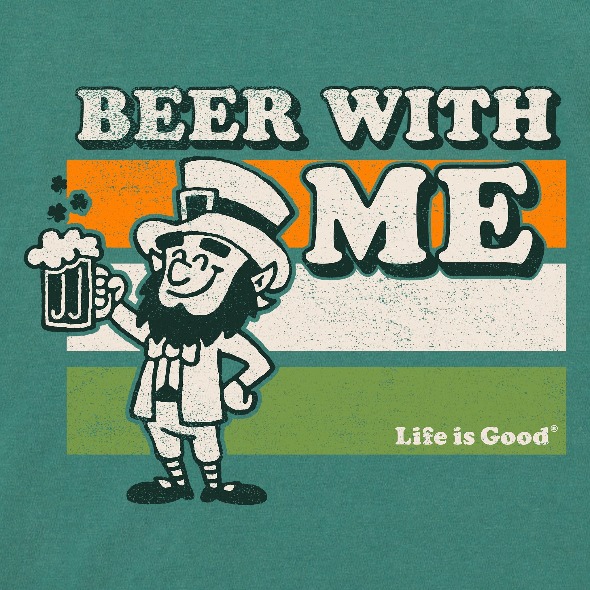 Women's Leprechaun Beer with Me Long Sleeve Crusher Boxy Tee