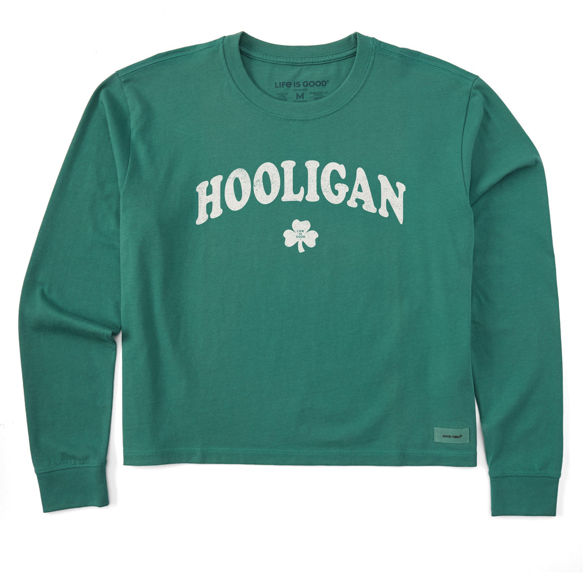 Women's Hooligan Clover Long Sleeve Crusher Boxy Tee