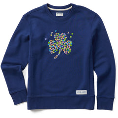 Women's Charmed Clover Simply True Fleece Crew