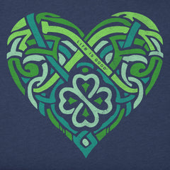 Women's Celtic Heart Short Sleeve Crusher Vee