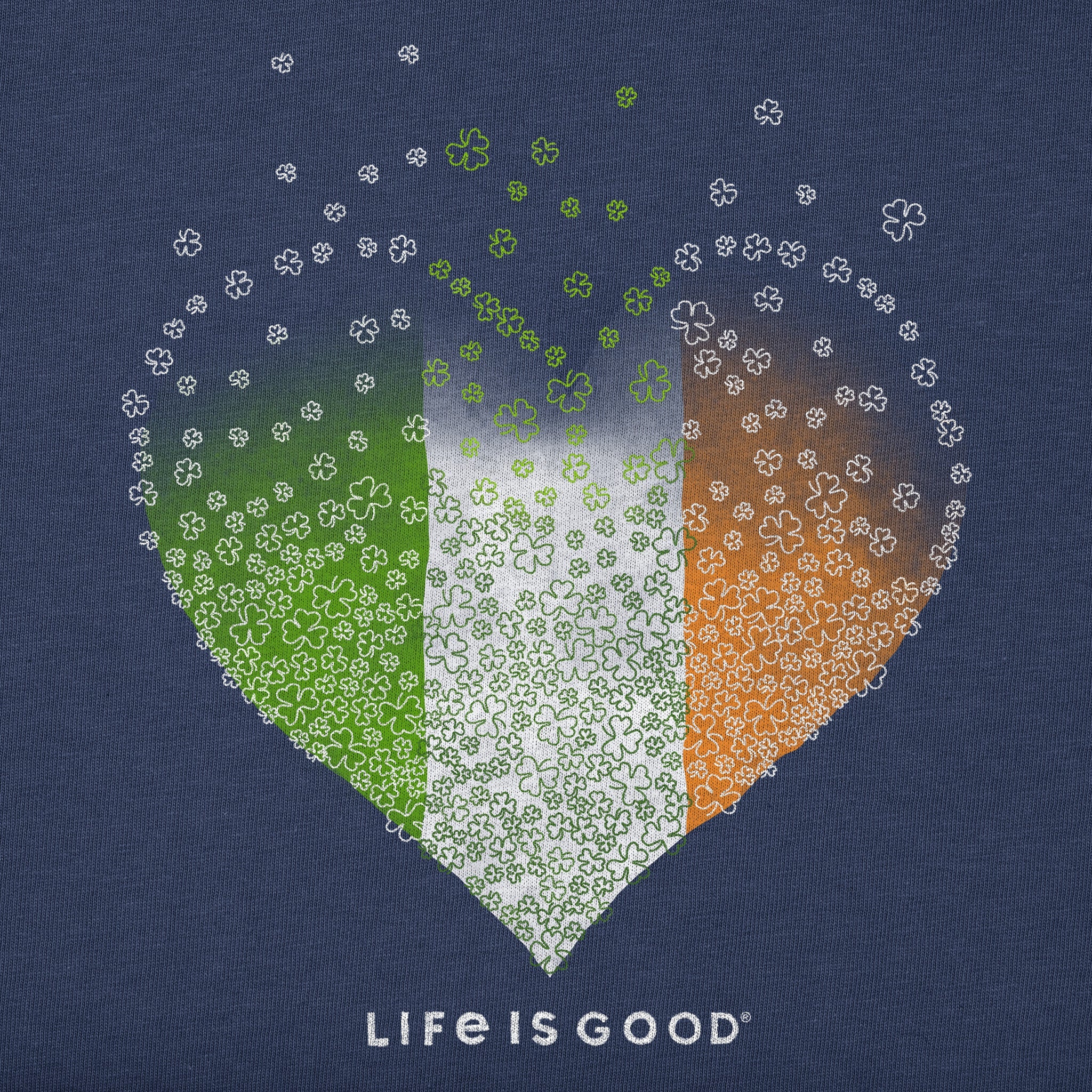 Women's Irish Heart Shamrock Fade Short Sleeve Crusher Tee