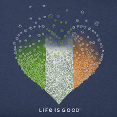 Women's Irish Heart Shamrock Fade Short Sleeve Crusher Tee