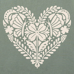 Women's Celtic Clover Heart Short Sleeve Crusher Tee