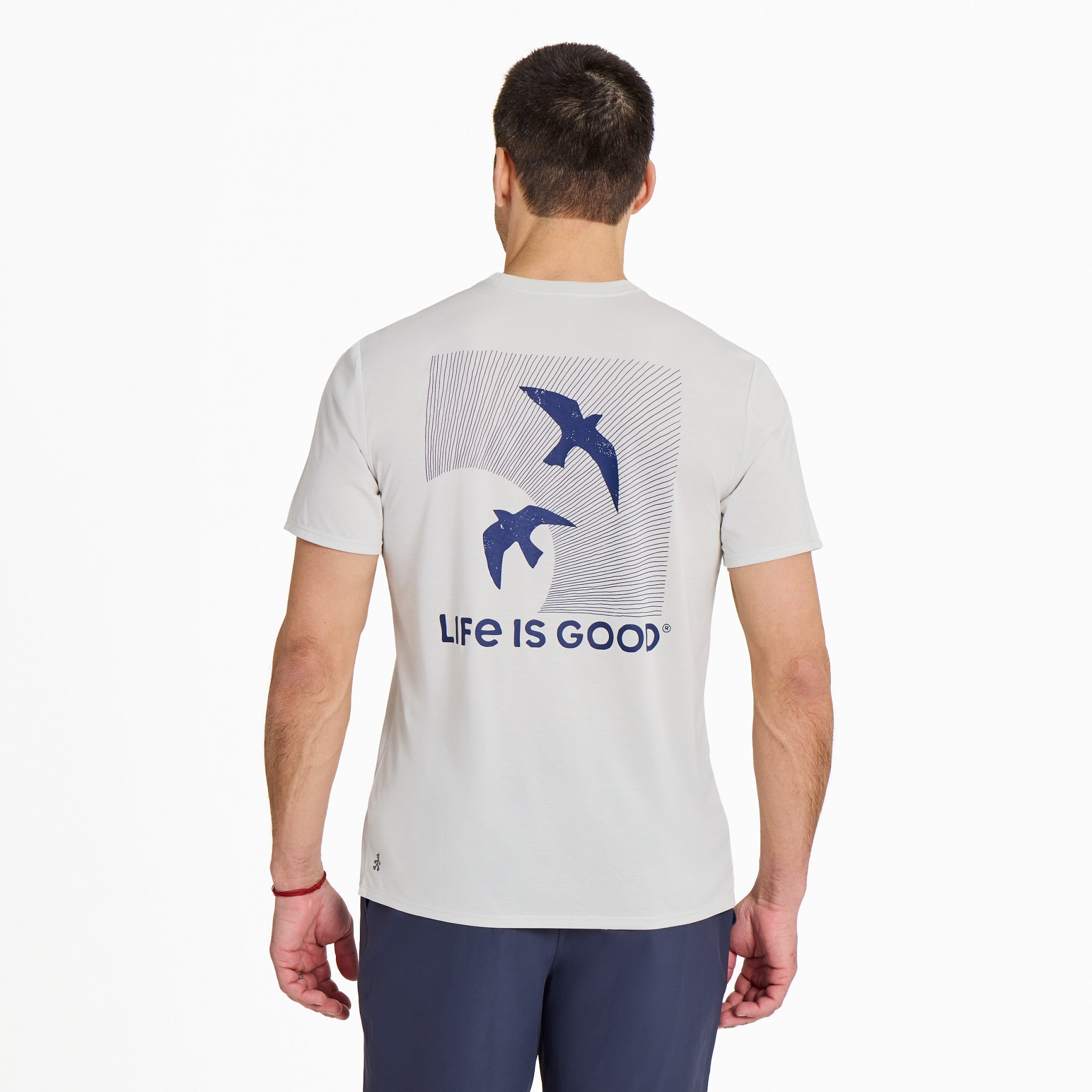 Men's Sunset Bird Dance Short Sleeve Sun Crusher Tee
