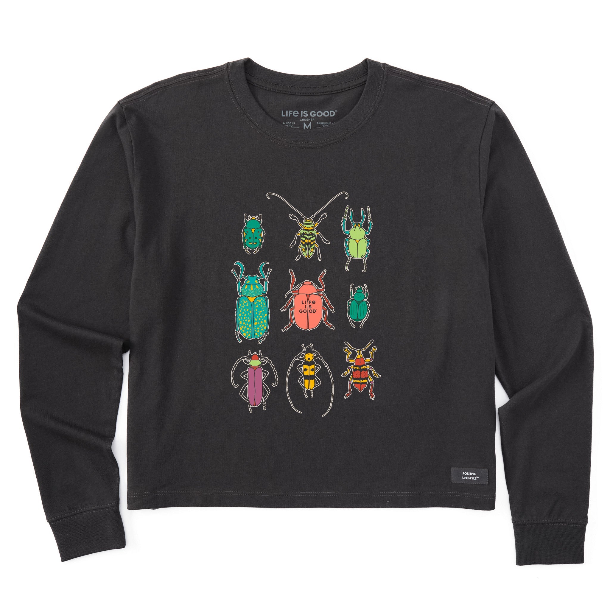 Women's Cool Bug Grid Long Sleeve Crusher Boxy Tee