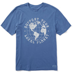 Men's Support Your Local Planet Globe Short Sleeve Tee