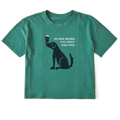Women's Dog Beers Short Sleeve Crusher Boxy Tee