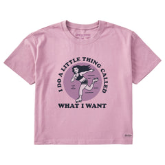 Women's I Do What I Want Skate Short Sleeve Crusher Boxy Tee