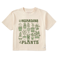 Women's It's Not Hoarding if it's Plants Short Sleeve Crusher Boxy Tee