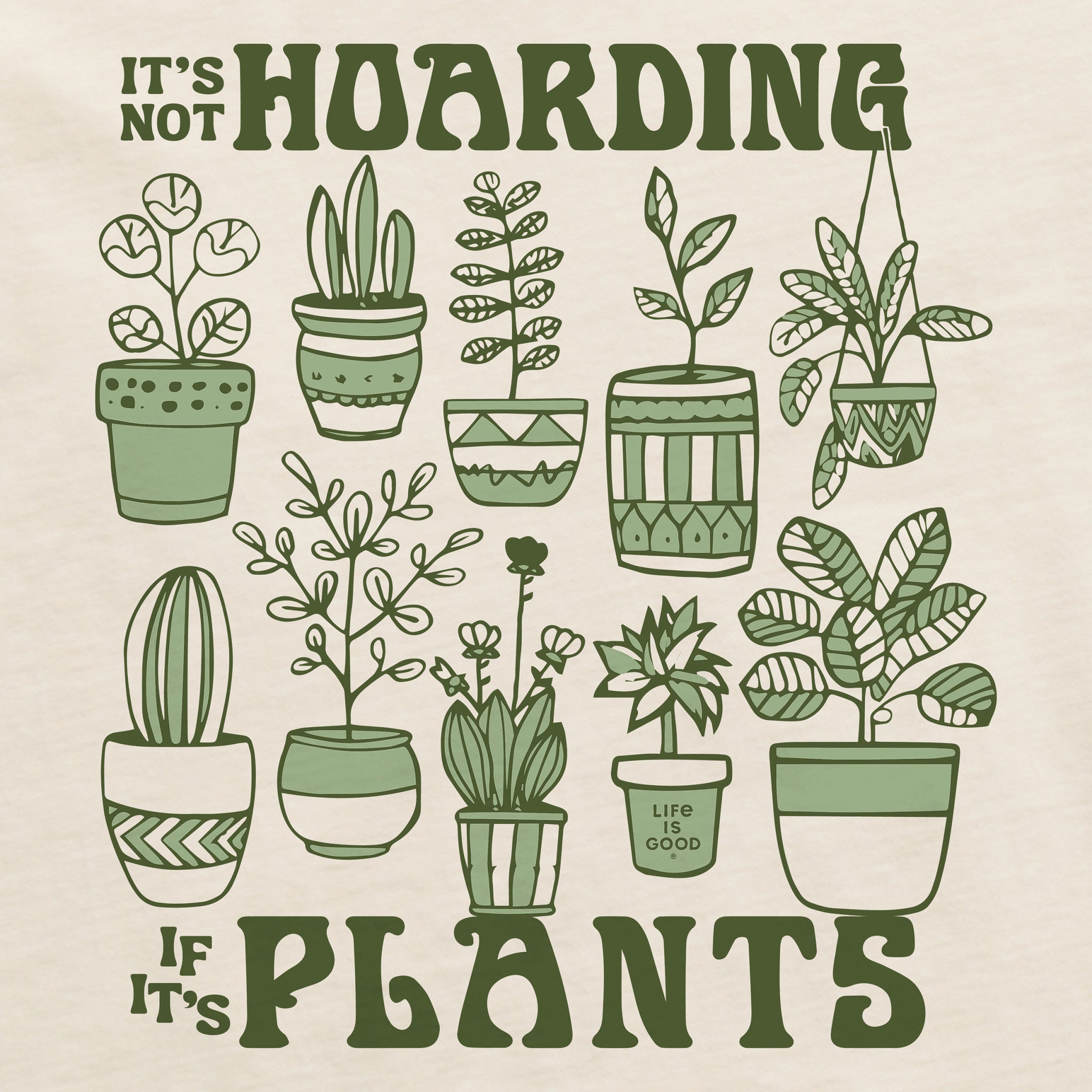 Women's It's Not Hoarding if it's Plants Short Sleeve Crusher Boxy Tee