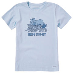 Women's Dam Right Beaver Short Sleeve Crusher Tee