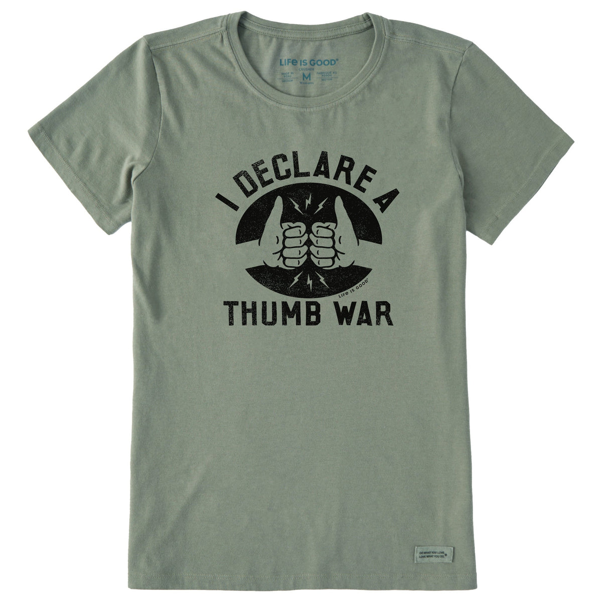Women's I Declare a Thumb War Short Sleeve Crusher Tee