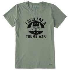 Women's I Declare a Thumb War Short Sleeve Crusher Tee
