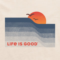 Men's Wavy Sunset Classic Crusher Ringer Tee