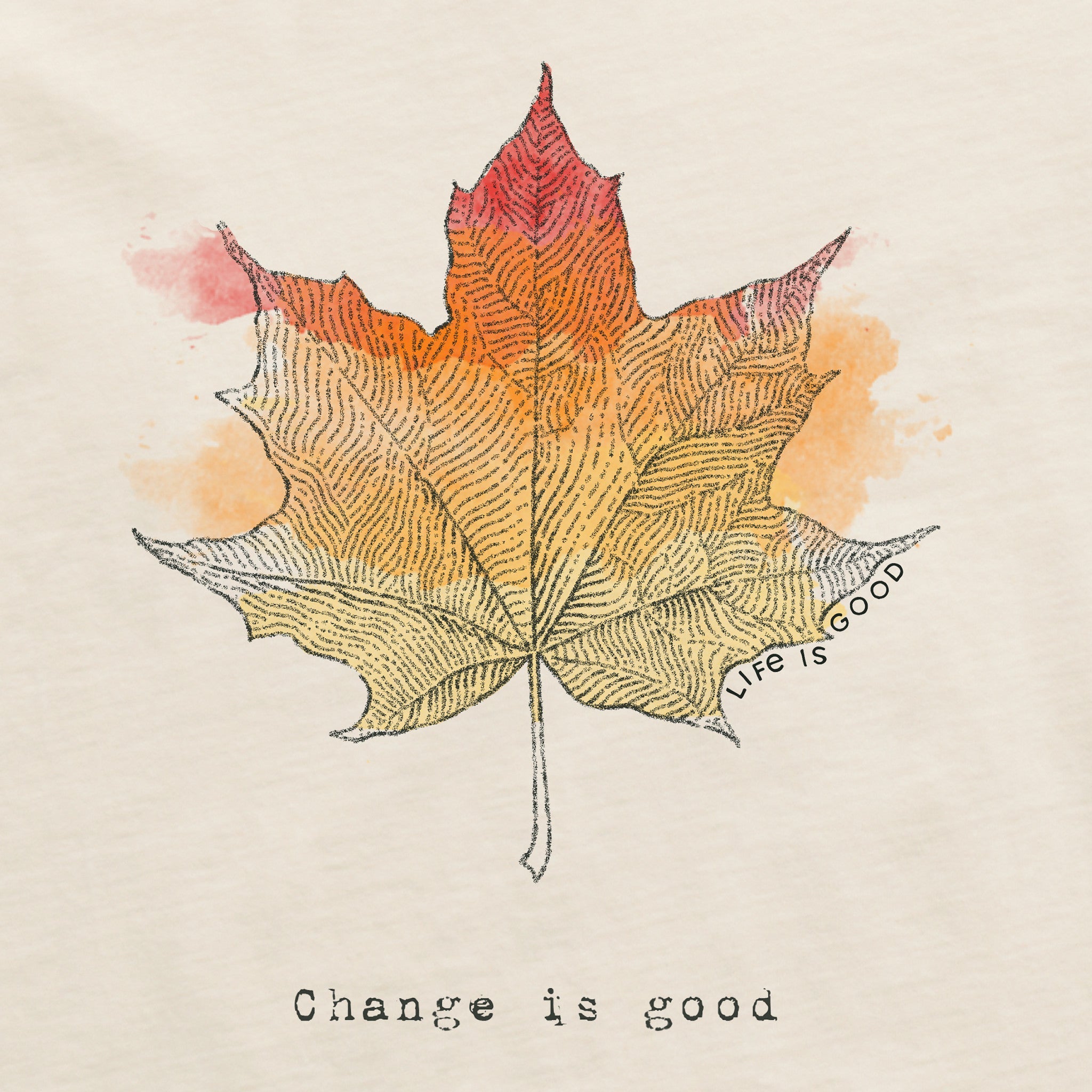 Women's Change Leaf Engraved Long Sleeve Crusher Tee