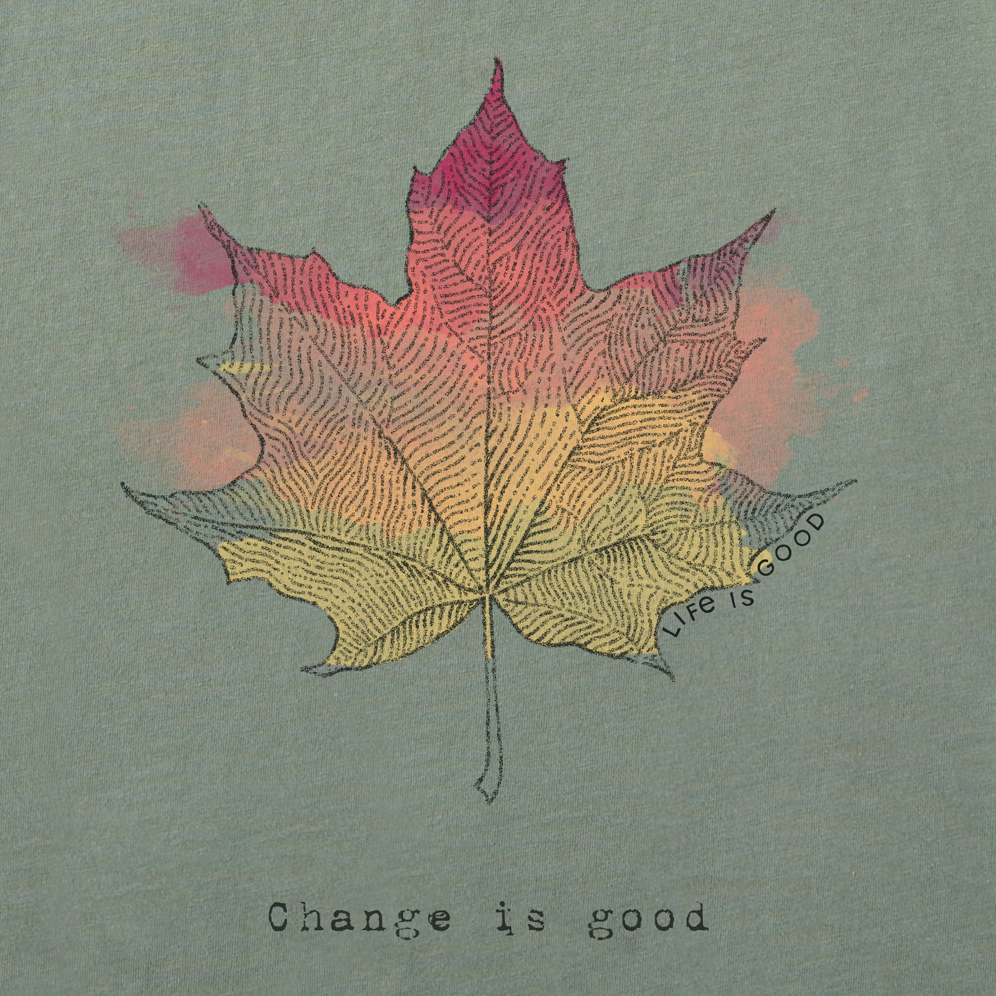 Women's Change Leaf Engraved Long Sleeve Crusher Tee