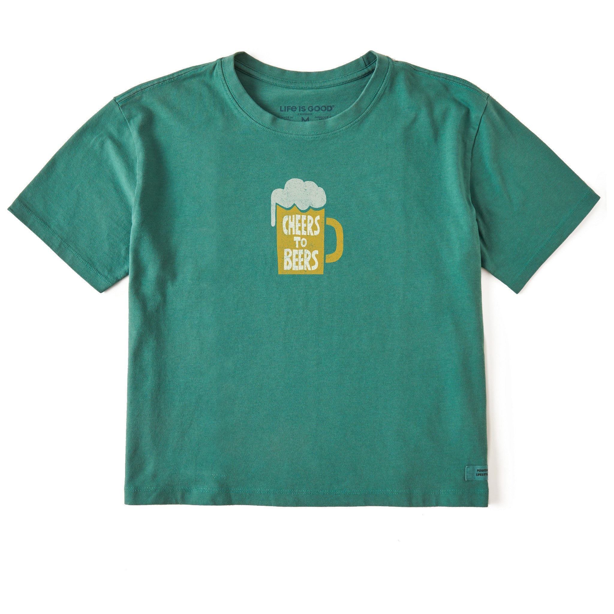 Women's Cheers to Beers Short Sleeve Crusher Boxy Tee