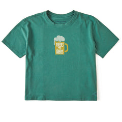 Women's Cheers to Beers Short Sleeve Crusher Boxy Tee