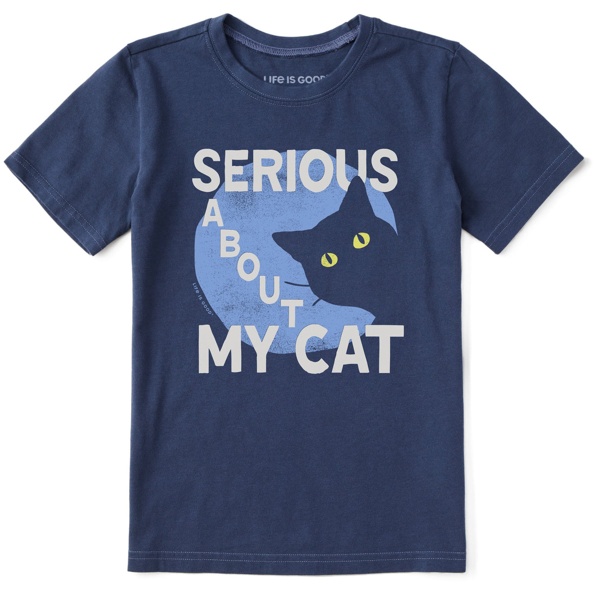 Kids Serious About My Cat Short Sleeve Crusher Tee