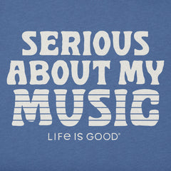 Men's Serious About My Music Long Sleeve Crusher Tee
