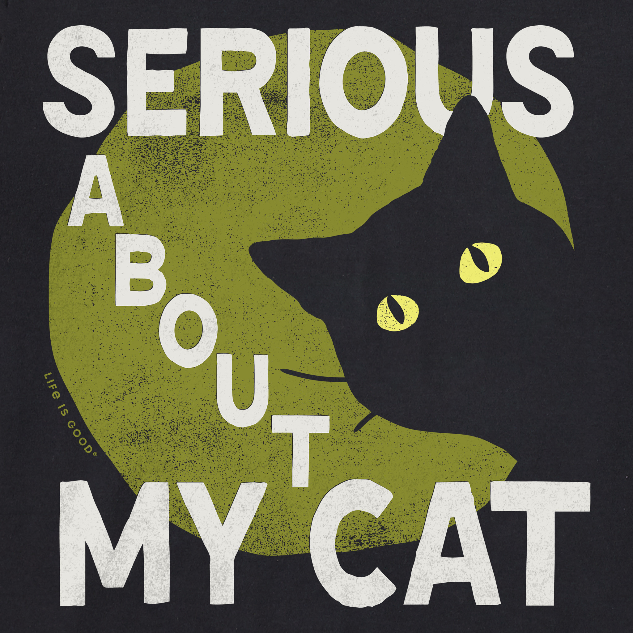 Men's Serious About My Cat Long Sleeve Crusher Tee