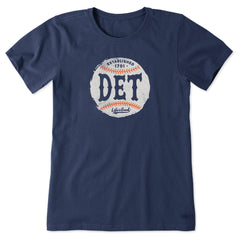 Women's Detroit Baseball Short Sleeve Crusher Tee