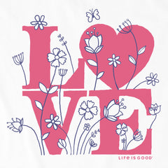 Kids Love Flower Stack Short Sleeve Crusher Tee