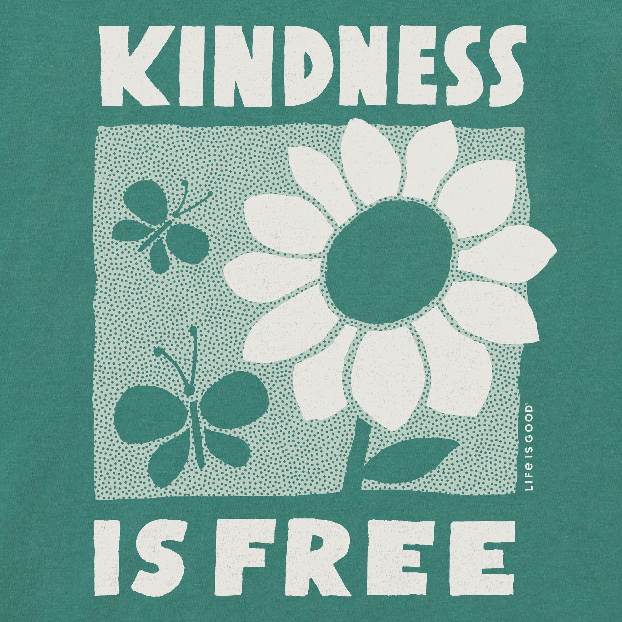 Women's Kindness is Free Flower Short Sleeve Crusher Boxy Tee