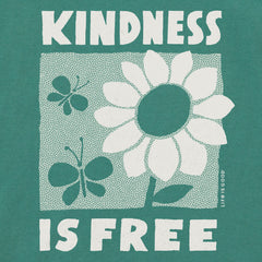 Women's Kindness is Free Flower Short Sleeve Crusher Boxy Tee