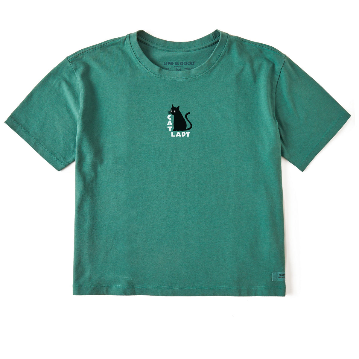 Women's Cat Lady Mini Short Sleeve Crusher Boxy Tee