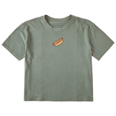 Women's Hot Dog Mini Short Sleeve Crusher Boxy Tee